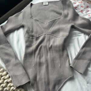 Abercrombie & Fitch Ribbed Knit Bodysuit